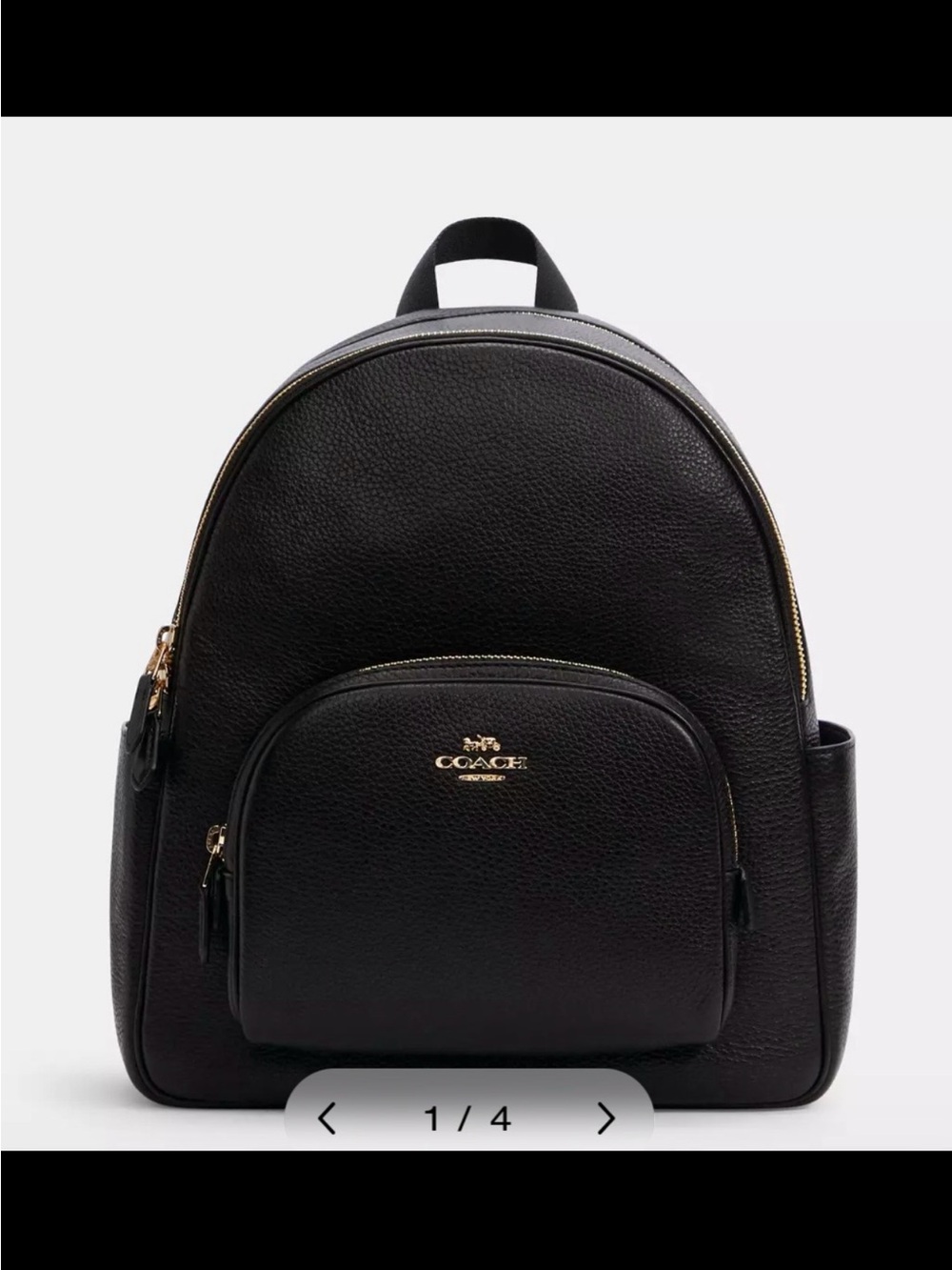 COACH Court Pebbled Leather Backpack